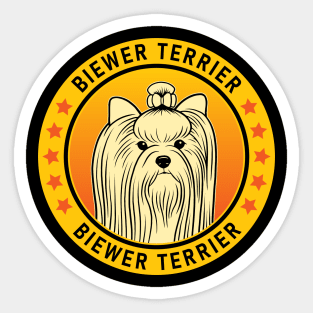 Biewer Terrier Dog Portrait Sticker